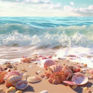 Seashells on the beach 20 oz tumbler